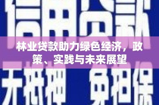 海丰林业贷款助力绿色经济，政策、实践与未来展望