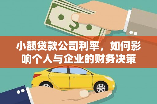 海丰小额贷款公司利率，如何影响个人与企业的财务决策