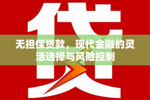 海丰无担保贷款，现代金融的灵活选择与风险控制