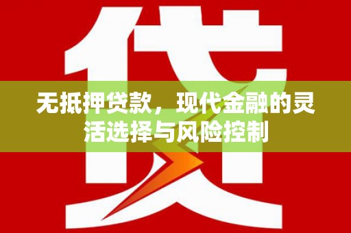 海丰无抵押贷款，现代金融的灵活选择与风险控制
