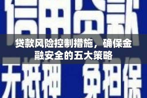 海丰贷款风险控制措施，确保金融安全的五大策略