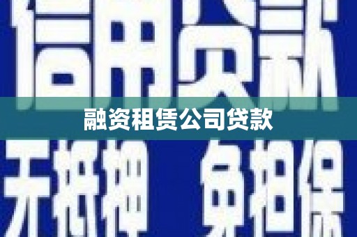 海丰融资租赁公司贷款