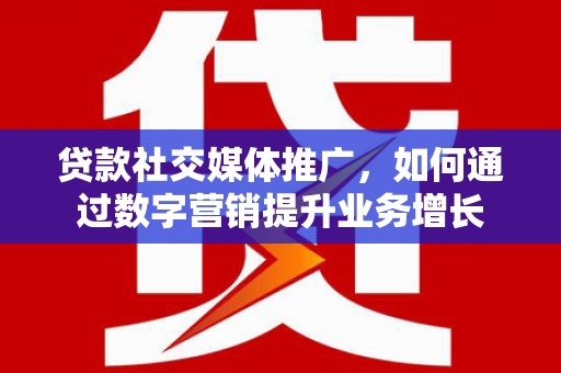 海丰贷款社交媒体推广，如何通过数字营销提升业务增长