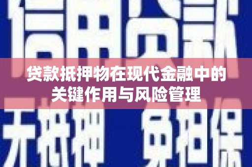 海丰贷款抵押物在现代金融中的关键作用与风险管理