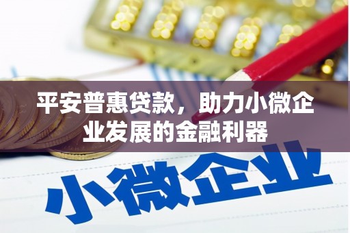 海丰平安普惠贷款，助力小微企业发展的金融利器