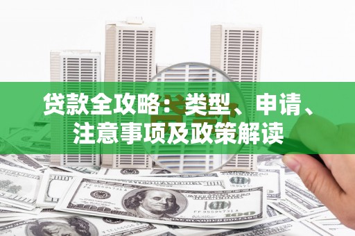 海丰贷款全攻略：类型、申请、注意事项及政策解读